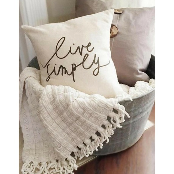 Other - Live Simply 18" x 18" Accent Pillow Cover